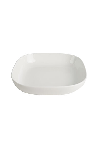 SQUALO Squalo - Square (porcelain) plate with an elegant and modern design - White 5.5x25x25 cm