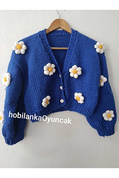 hobilanka Women's Rose Motif Cardigan