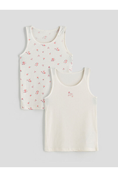 LC Waikiki Crew Neck Floral Girl's Undershirt