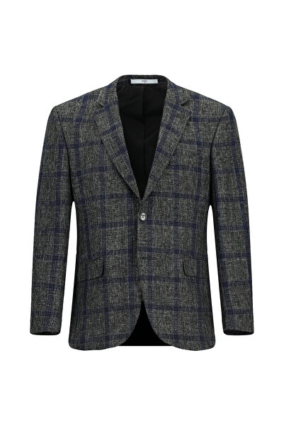 Kiğılı Muscle Fit Plaid Wool Jacket