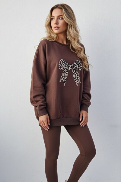 KOZİA OUTDOORS Γυναικείο φούτερ με στάμπα, oversized, unisex, με λαιμόκοψη πο...