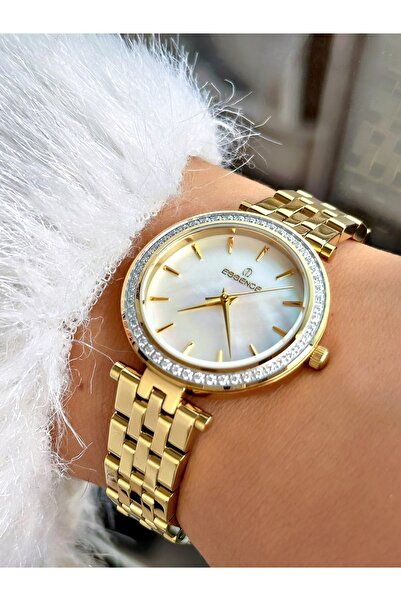 Essence Special Design Gold Color Steel Cord Women Wrist Watch 6640.120