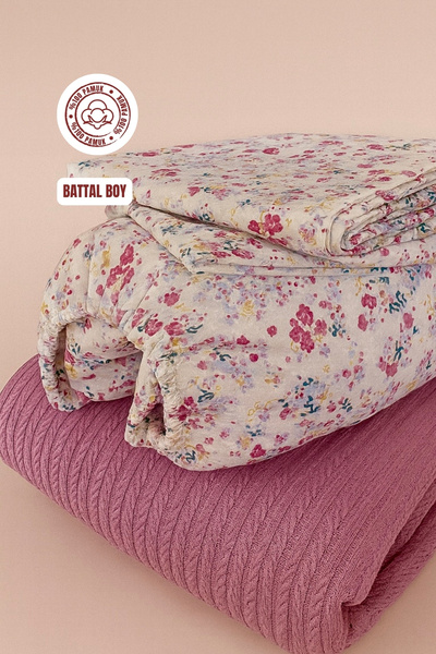 sutra 100% Cotton Elastic Fitted Sheet King Size Knitted Pique Set