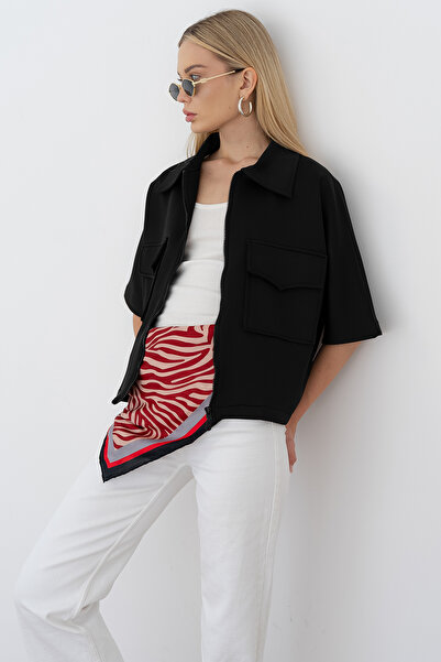 Noa Noa Women's Scuba Fabric Zip up Jacket - Structured & Casual Style