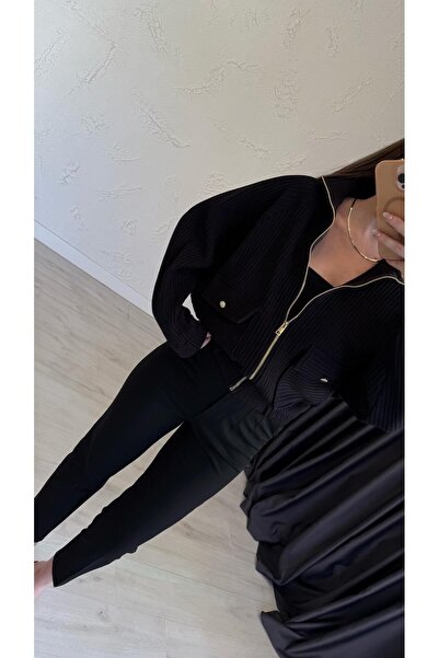 elif teke Liveny Knitted Cardigan Dark Navy Blue