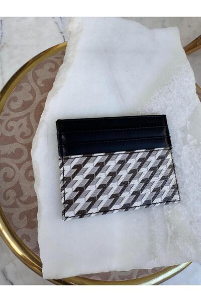 Tina İstanbul Monogram Printed Card Holder Black
