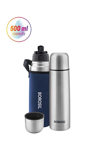 Borosil Vaccum Thermo Flask Blue, 500Ml, FGFTL500Blu