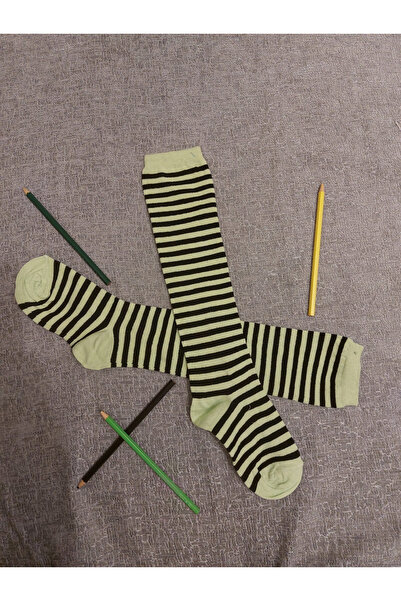 Mirayavm Жълти и черни чорапи до коляното