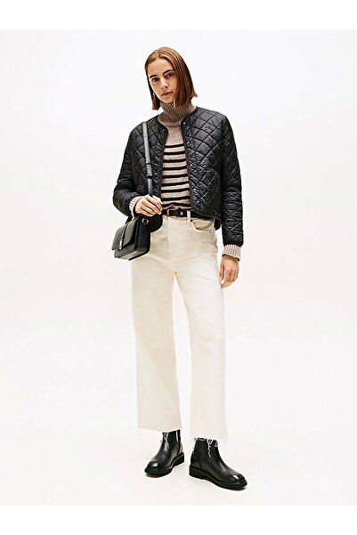 Tommy Hilfiger Lightweight Padded Regular Fit Quilted Women's Black Jacket Ww0Ww47290Bds