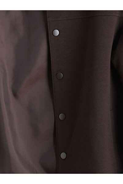 LC Waikiki Мъжко яке с дълъг ръкав, кафяво и свободна кройка