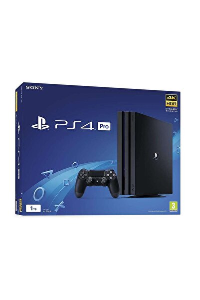 Sony Playstation 4 Pro 1TB Slim Console with Dualshock 4 wirless Controller - Jet Black