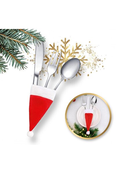 JollyMag Θήκη σε σχήμα καπέλου Άγιου Βασίλη για χριστουγεννιάτικα μαχαιροπίρο...