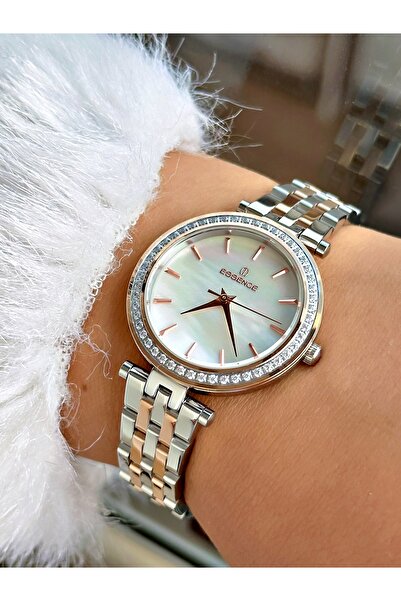 Essence Special Design Copper-Silver Color Steel Cord Women Wrist Watch 6640.520