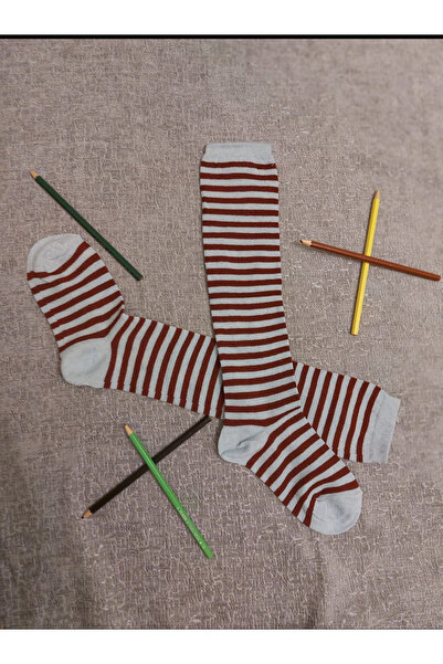 Mirayavm Светлосини-бордови чорапи до коляното