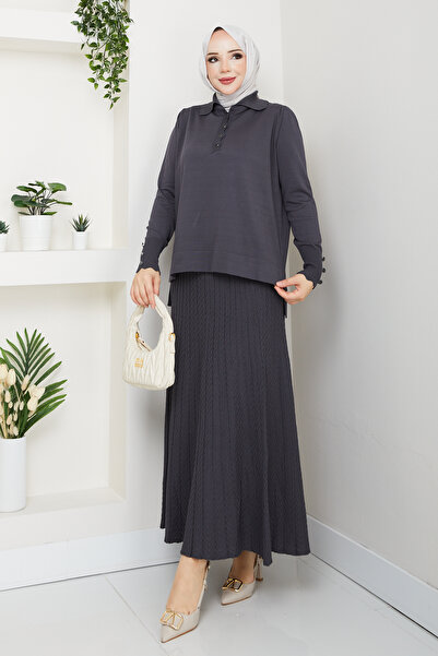 Pamuk Butik Women's Skirt Knitted Mercerized Knitwear Dress