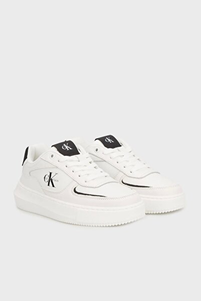 Calvin Klein Süet Detaylı Logolu Sneaker Ayakkabı YW0YW0200101W AYAKKABI YW0YW02001 01W