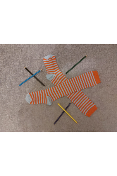 Mirayavm Șosete portocalii-albastre pentru laptop