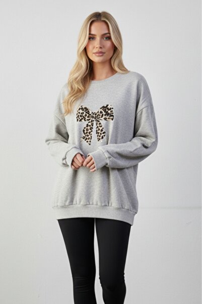 KOZİA OUTDOORS Γυναικείο φούτερ με στάμπα, oversized, unisex, με λαιμόκοψη πο...