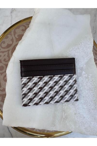 Tina İstanbul Monogram Printed Card Holder Black