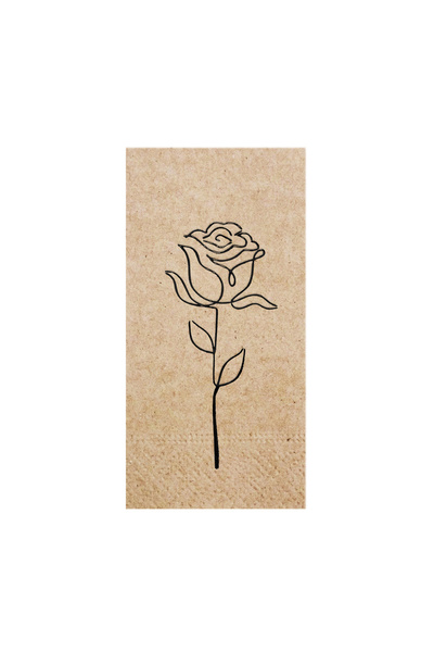 Story مناديل ورقية ملونة من الكرافت مقاس 33×33 سم بنمط الورود السوداء، 16 قطع...