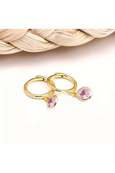 SEVAS GOLD Women's Gold Color Dangle Round Stone Earrings