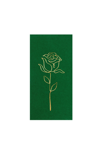 Story مناديل ورقية خضراء اللون مقاس 33×33 سم بنقش الورد مطلية بالذهب، 16 قطعة...