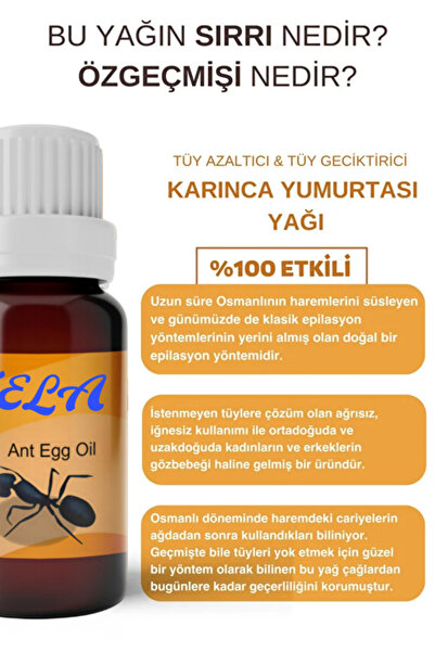 Nefespark Tala Depilatory Hair Reducing Ant Egg Oil 100% Pure Lemon Oil Hair