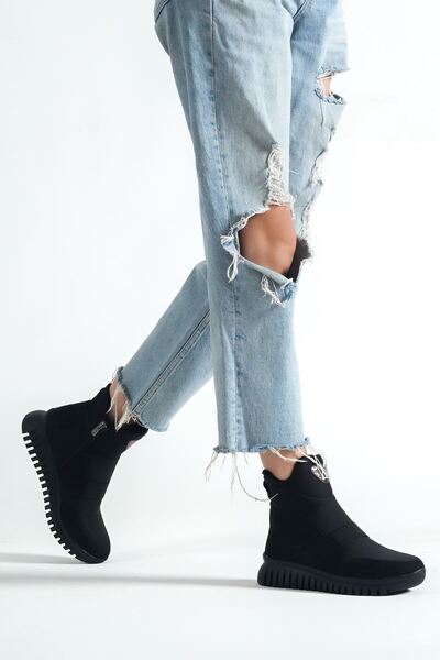 Shopping Line Marka Sende MSC Espina Süet Su Geçirmez Kadın Bot Siyah