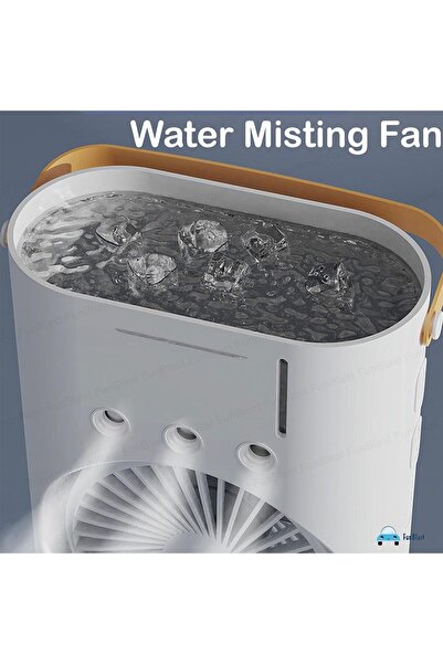 Generic Portable Double-Ended Spray Fan: USB Rechargeable Mini Cooling Desk Fan