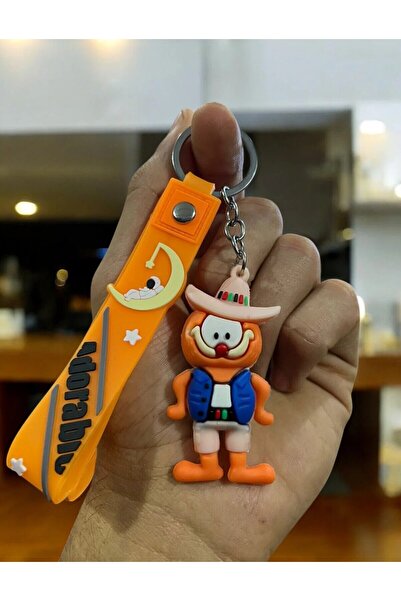 wheezing Garfield Figürlü 3d Silikon Anahtarlık & Çanta Aksesuarı – Eğlenceli...