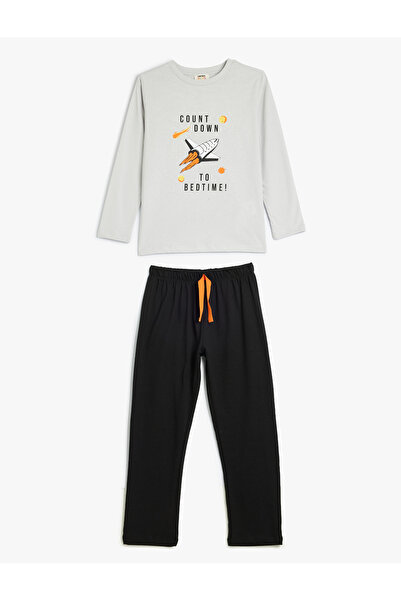 Koton Pajama Set Rocket Printed Cotton