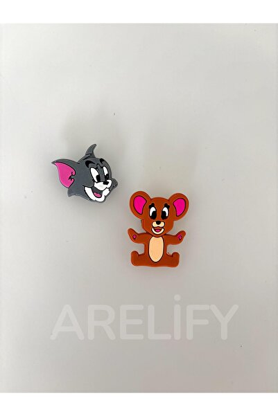 Terlik Süsü 2 li Set Tom & Jerry Charm Terlik Aksesuarı