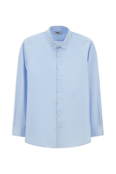 Kiğılı Long Sleeve Classic Striped Cotton Shirt