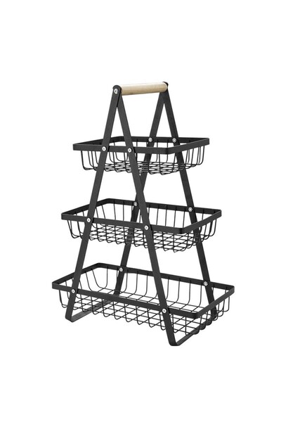 JollyMag Suport cu 3 nivele, cos pentru fructe si legume, 34x17.5x47cm, JollyMag, SZ44CZ