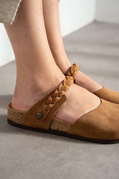 Uniqueqoop Lugano-S Genuine Leather Cork Sole Orthopedic Slippers