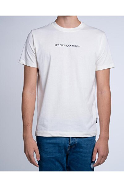 John Richmond Tricou alb John Richmond, bumbac, cu imprimeu