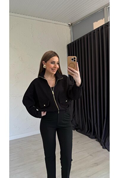 elif teke Liveny Knitted Cardigan Dark Navy Blue