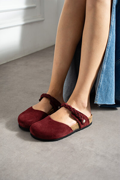 Uniqueqoop Lugano-S Genuine Leather Cork Sole Orthopedic Slippers