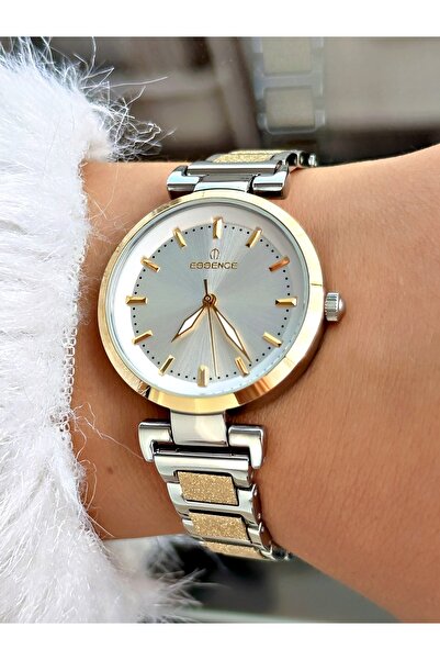 Essence Özel Tasarım Gümüş-Altın Renk Çelik Kordon Kadın Kol Saati 6638.230