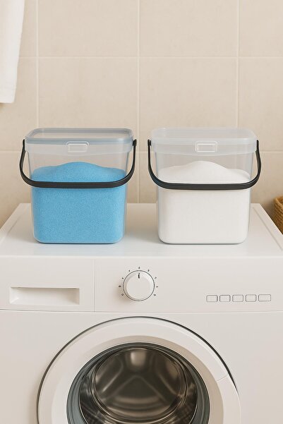 Depa 2-Pack Multibox Detergent Box & Bathroom Organizer & Storage Box 6 Lt Transparent