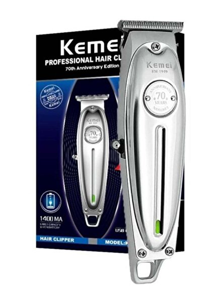 Kemei ماكينة قص الشعر الاحترافية الأصلية KM-1949 القابلة لإعادة الشحن واللاسل...