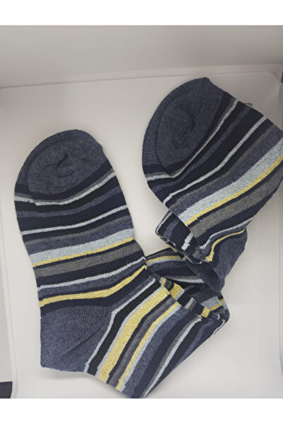 Mirayavm Șosete cu dungi galbene în culori mixte