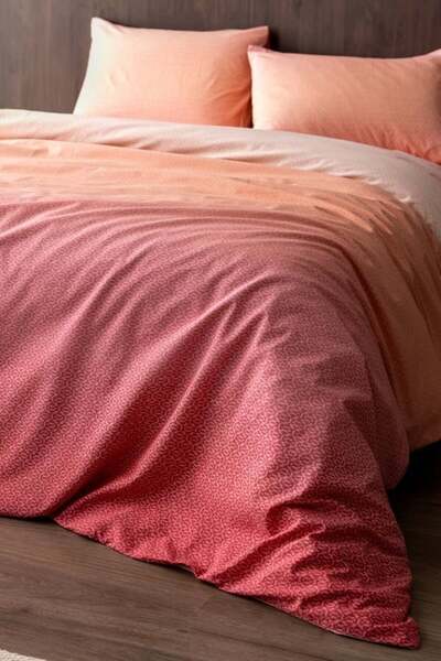 Madame Coco Mathis Single Cotton Printed Duvet Cover Set - Fuchsia