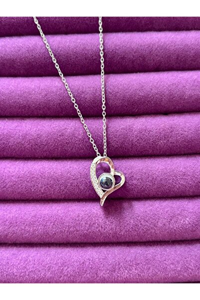 ACQUA BELLA 925 Ayar Gümüş 100 Dilde “Seni Seviyorum” Aşk Kolyesi – Zarif Tasarım, Özel Hediye Kutulu