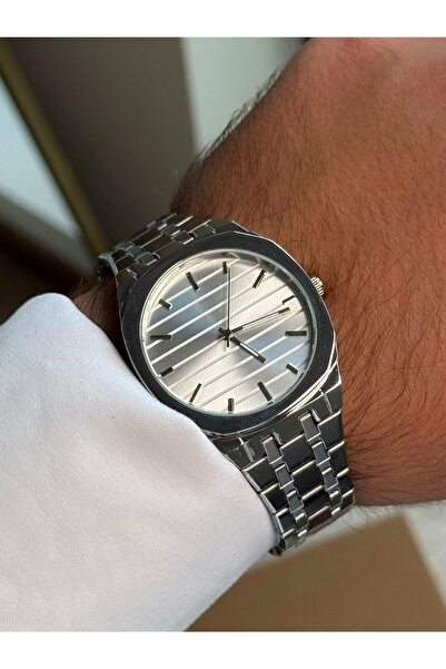 RoseandRoses Henri Design Case Men's Wristwatch Silver (White Dial)