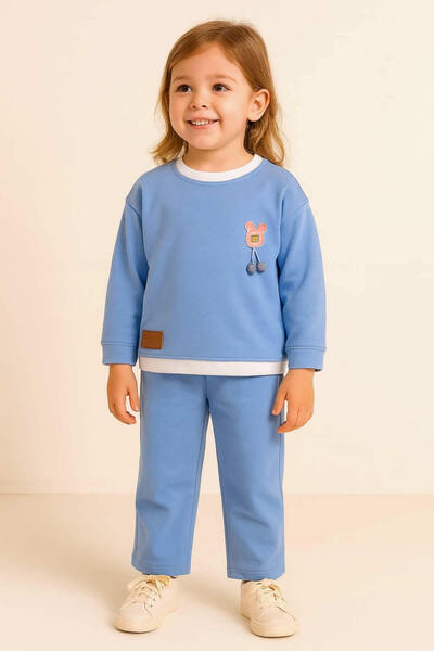 krm kerem bebe Plain Oversive Girl's Suit