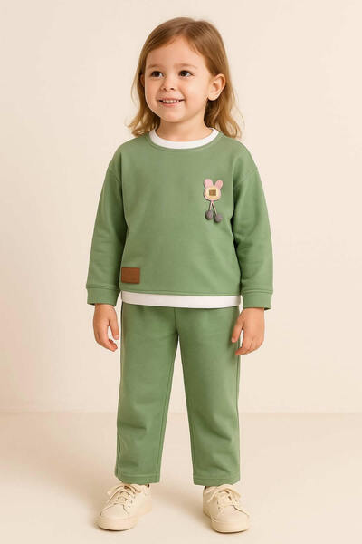 krm kerem bebe Plain Oversive Girl's Suit