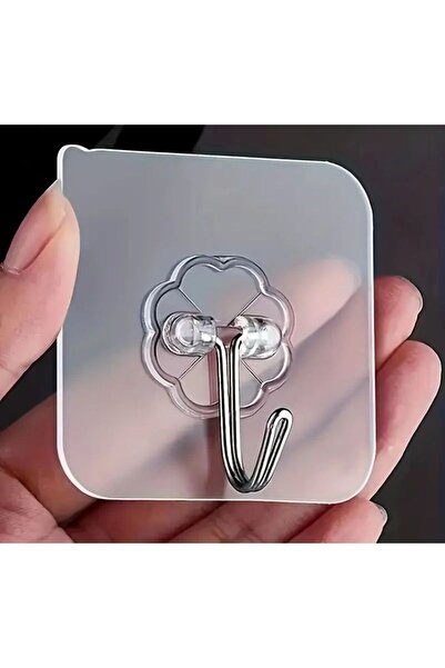 TARIK HOME 7 Adet Şeffaf Güçlü Kendinden Yapışkanlı Kapı Duvar Askıları Ağır Yük Taşıma, Mutfak & Banyo Sticker