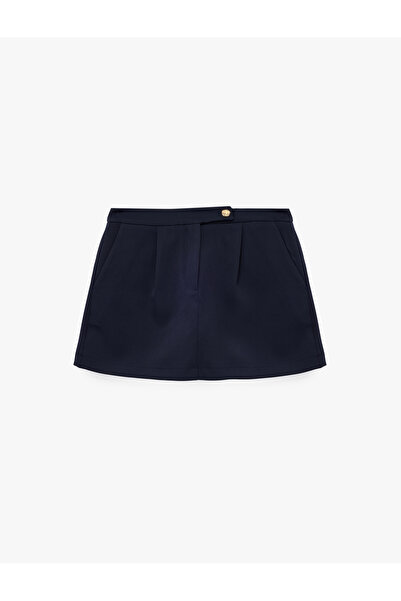 Koton Yan Cepli Mini Şort Etek