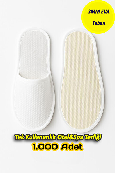 Febros Tek Kullanımlık EVA Kalite Spa & Otel Terliği – 1.000'li Paket | Hijyenik, Kaymaz Tabanlı, Unisex